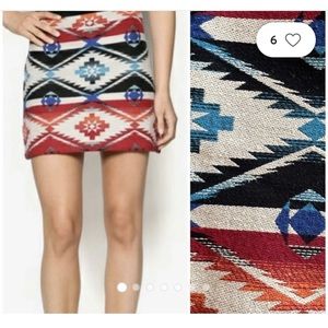 Topshop Aztec Southwestern Mini Skirt
